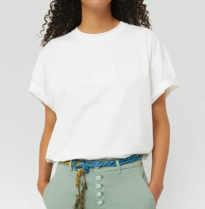Dondup, t-shirt over bianca