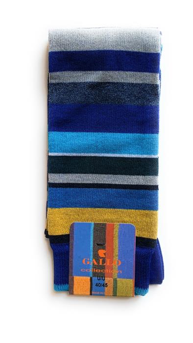 Gallo, calzini da uomo, a righe multicolor 9 colori.