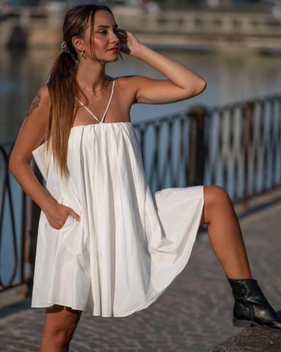 Aniye By, abito bianco con fiocco