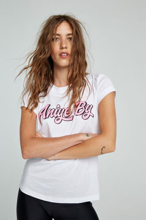 Aniye By, t-shirt con logo glitterato