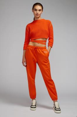 Semicouture, maglia a coste, arancio
